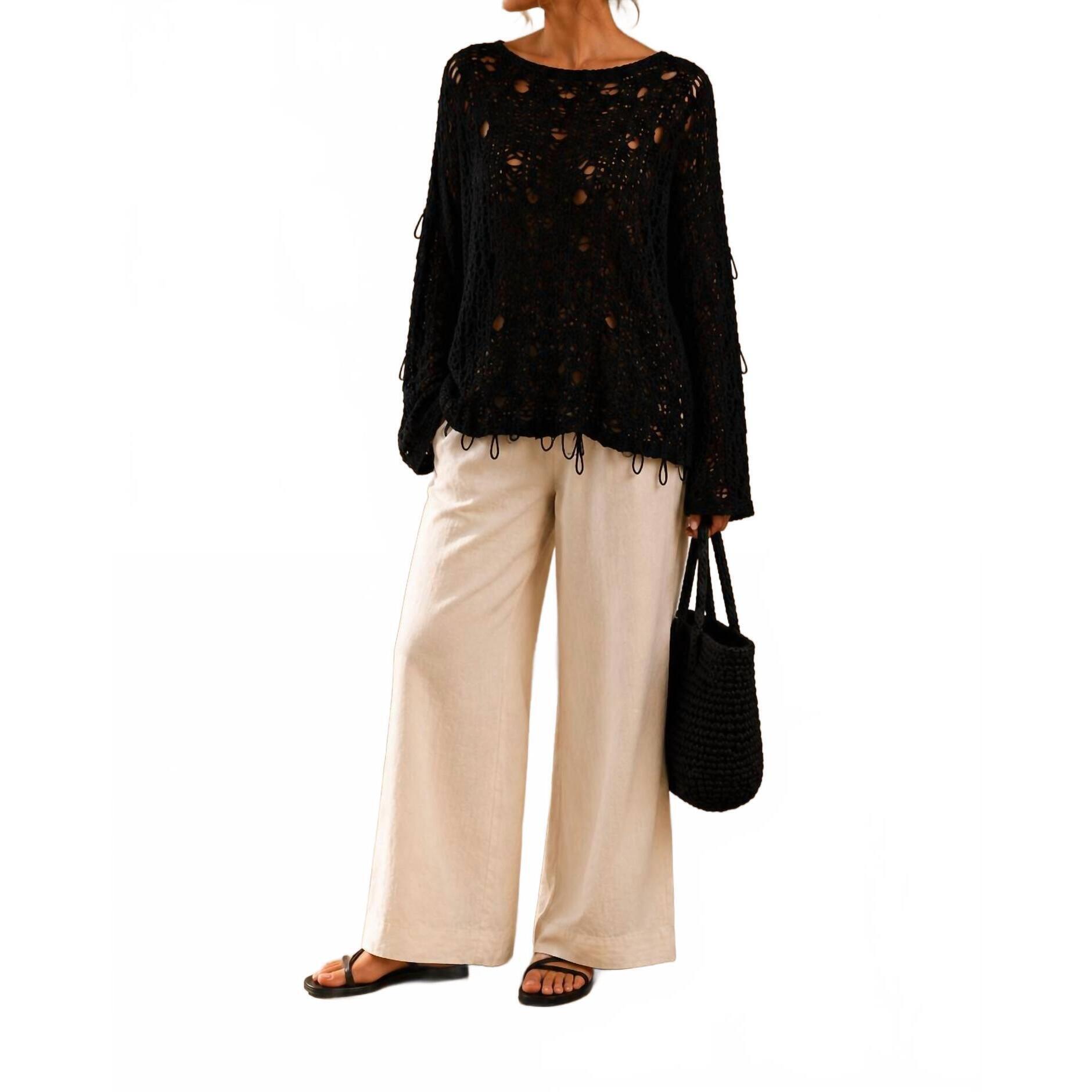 New Pier Antonio Gaspari Napp Cotton Sweater In Black